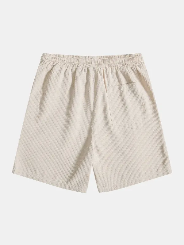 Waffle Drawstring Shorts