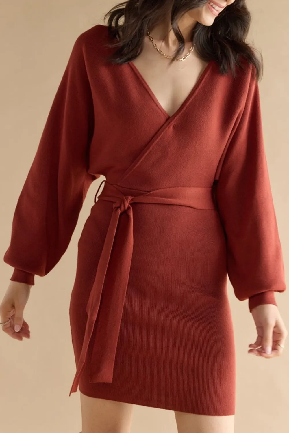 Joni Tie Waist Sweater Dress