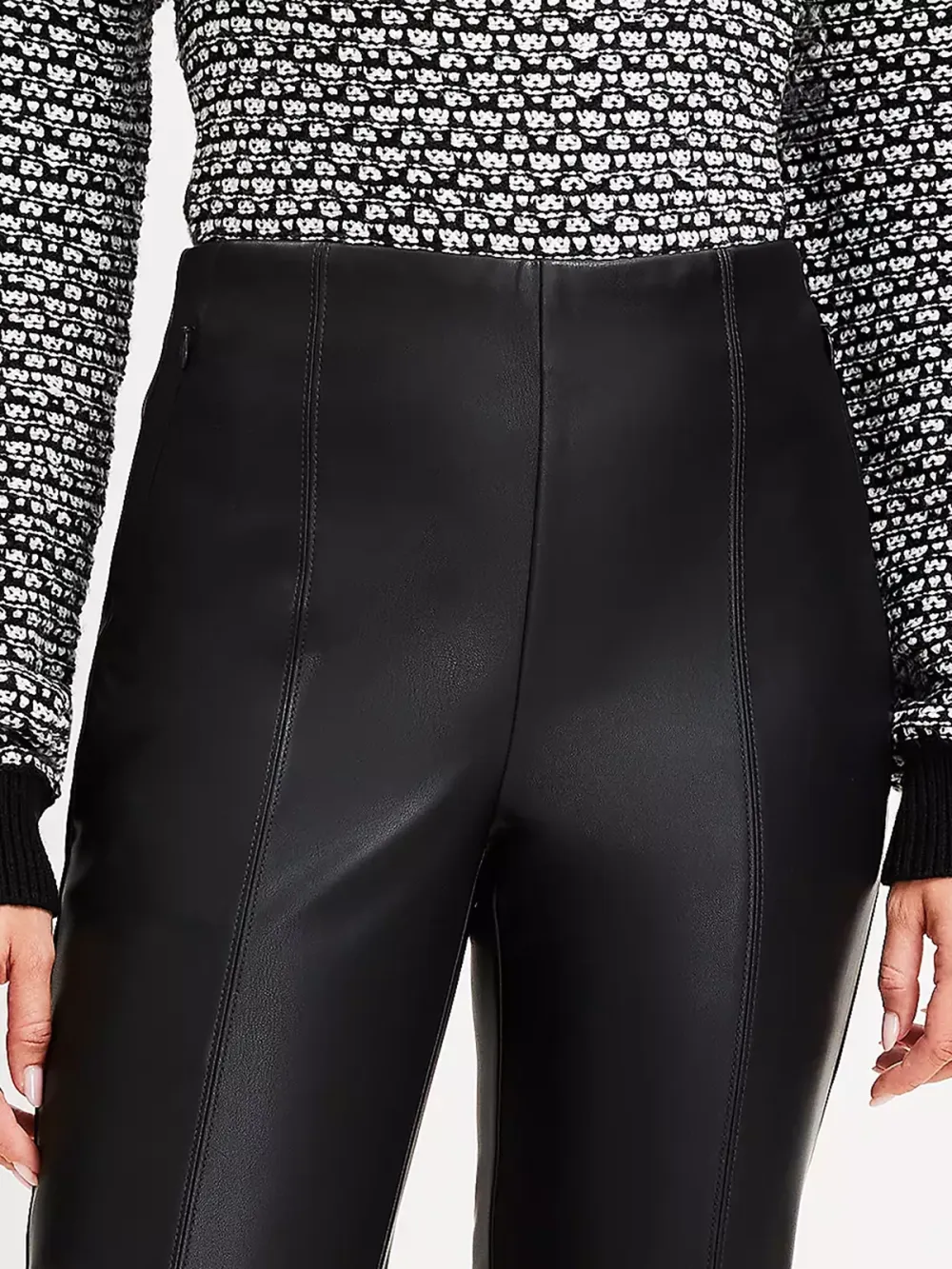 Faux Leather Straight Pants