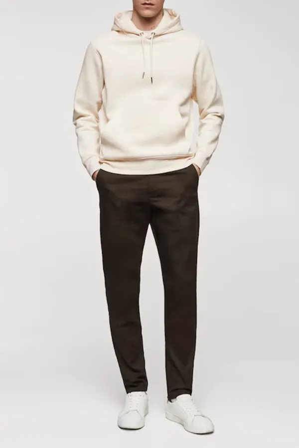 Warm-Effect Brushed Cotton Interior Sweatshirt