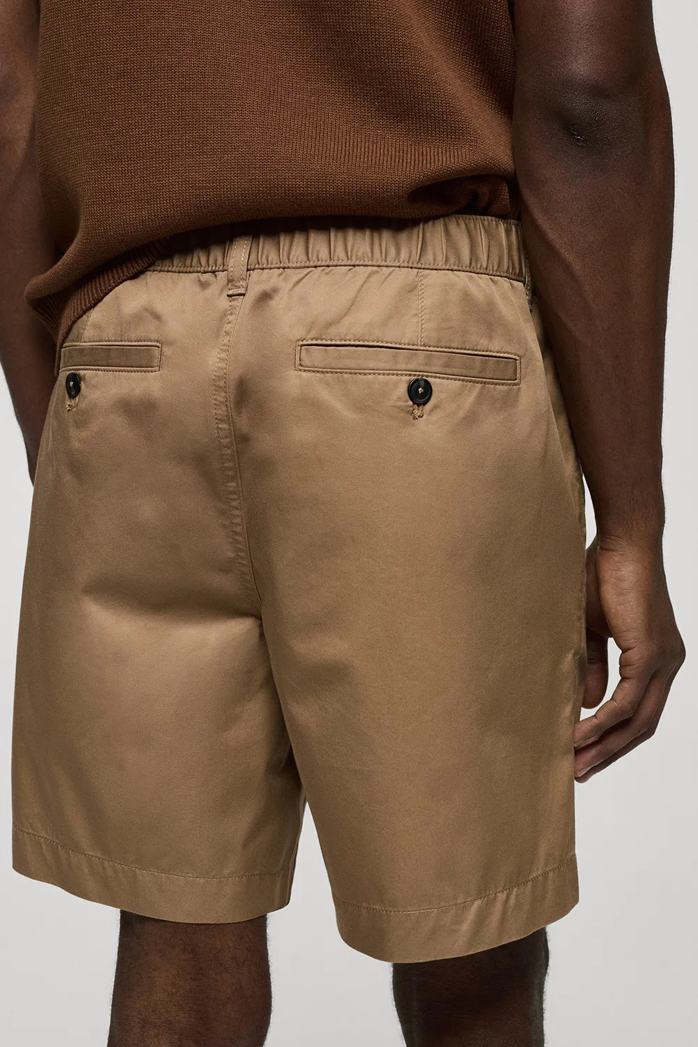 100% cotton drawstring bermuda shorts