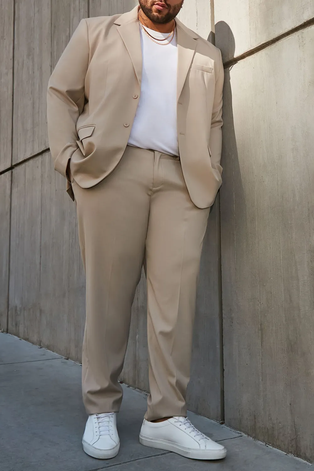 The Modern Stretch Suit Jacket - Tan