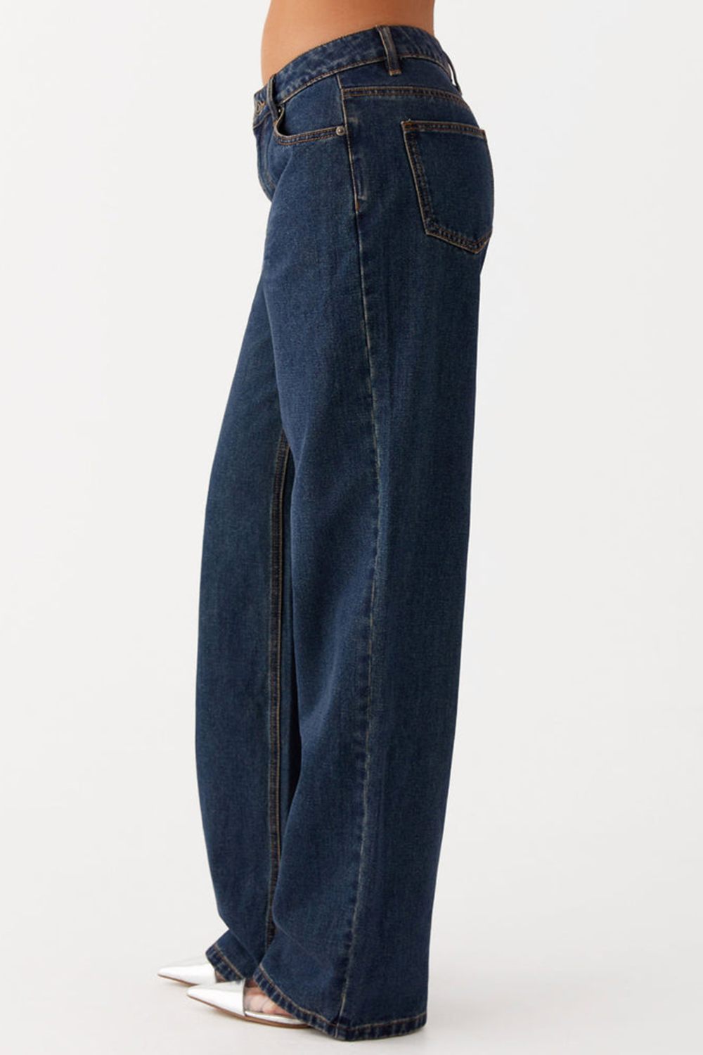 Keanna Low Rise Denim Jeans - Washed Denim