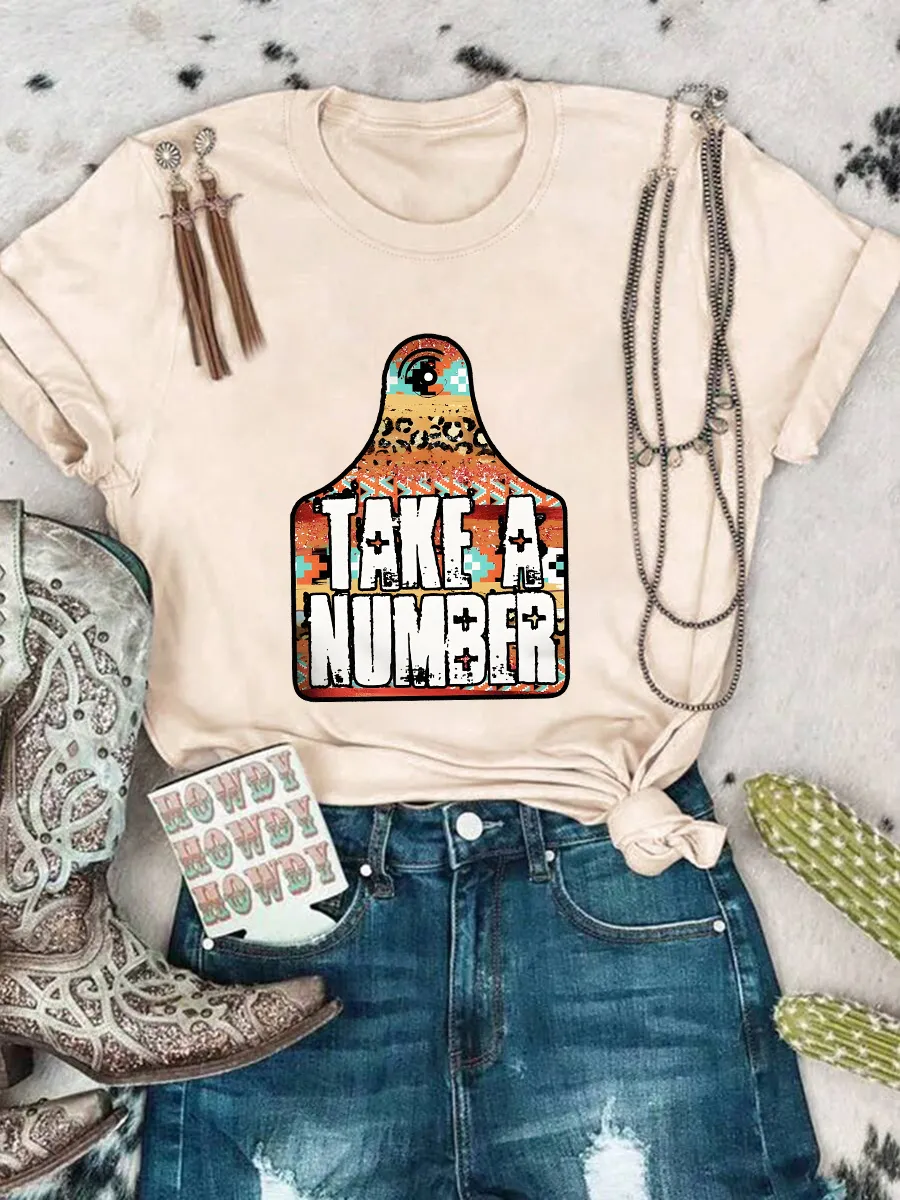 TAKE A NUMBER Graphic T-shirt