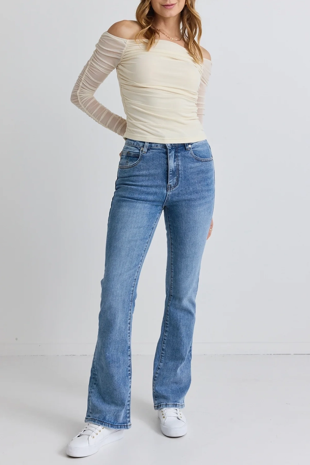 Hotline True Blue High Rise Flare Jean