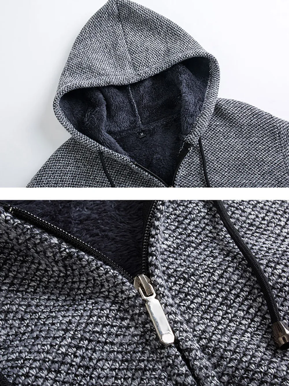 Man Zip Up Hooded Sweaterr