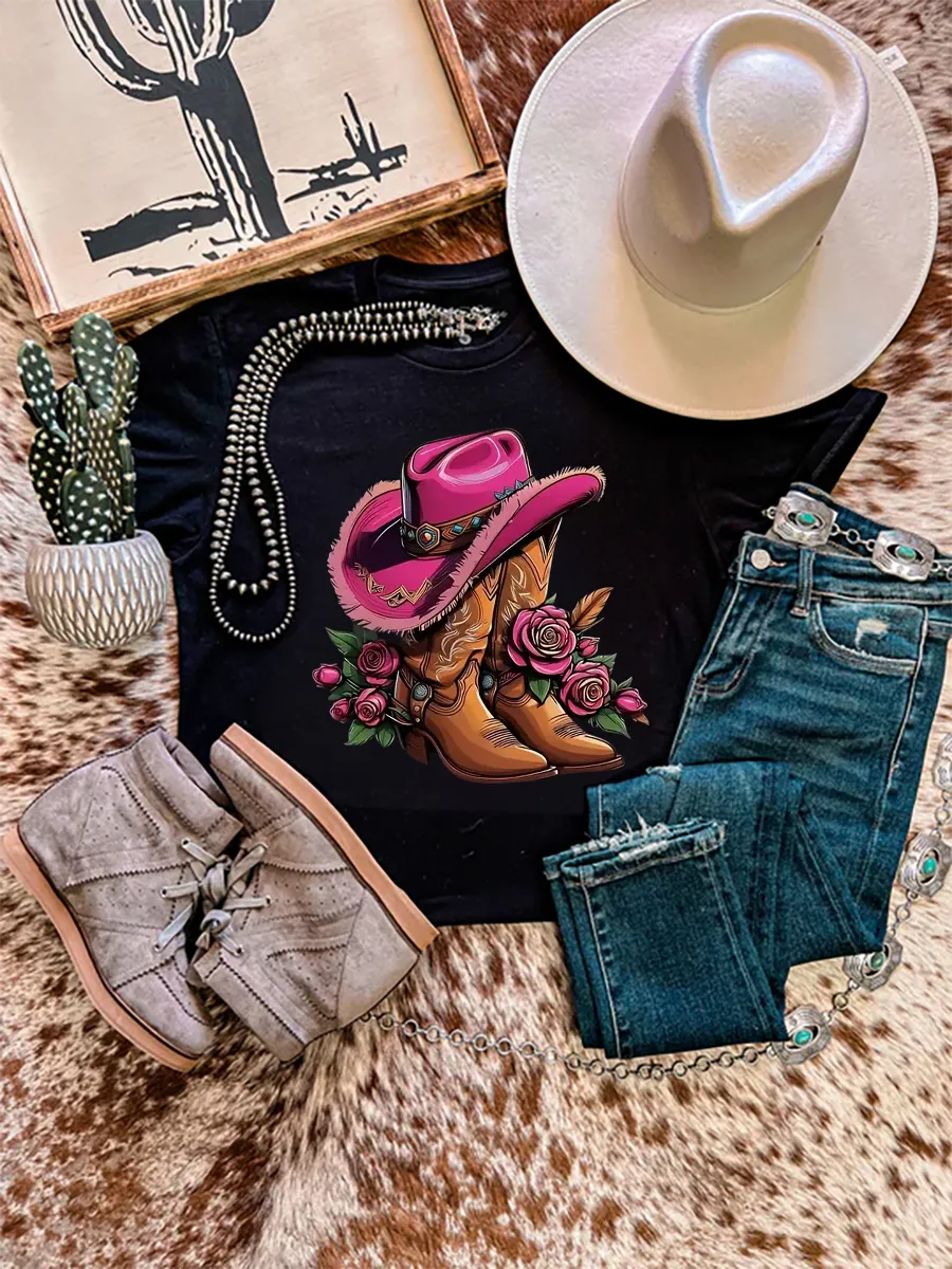 Cowboy girl boots Tee