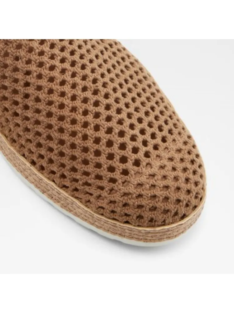 Cognac Soft Comfortable Crochet Textile Shoes