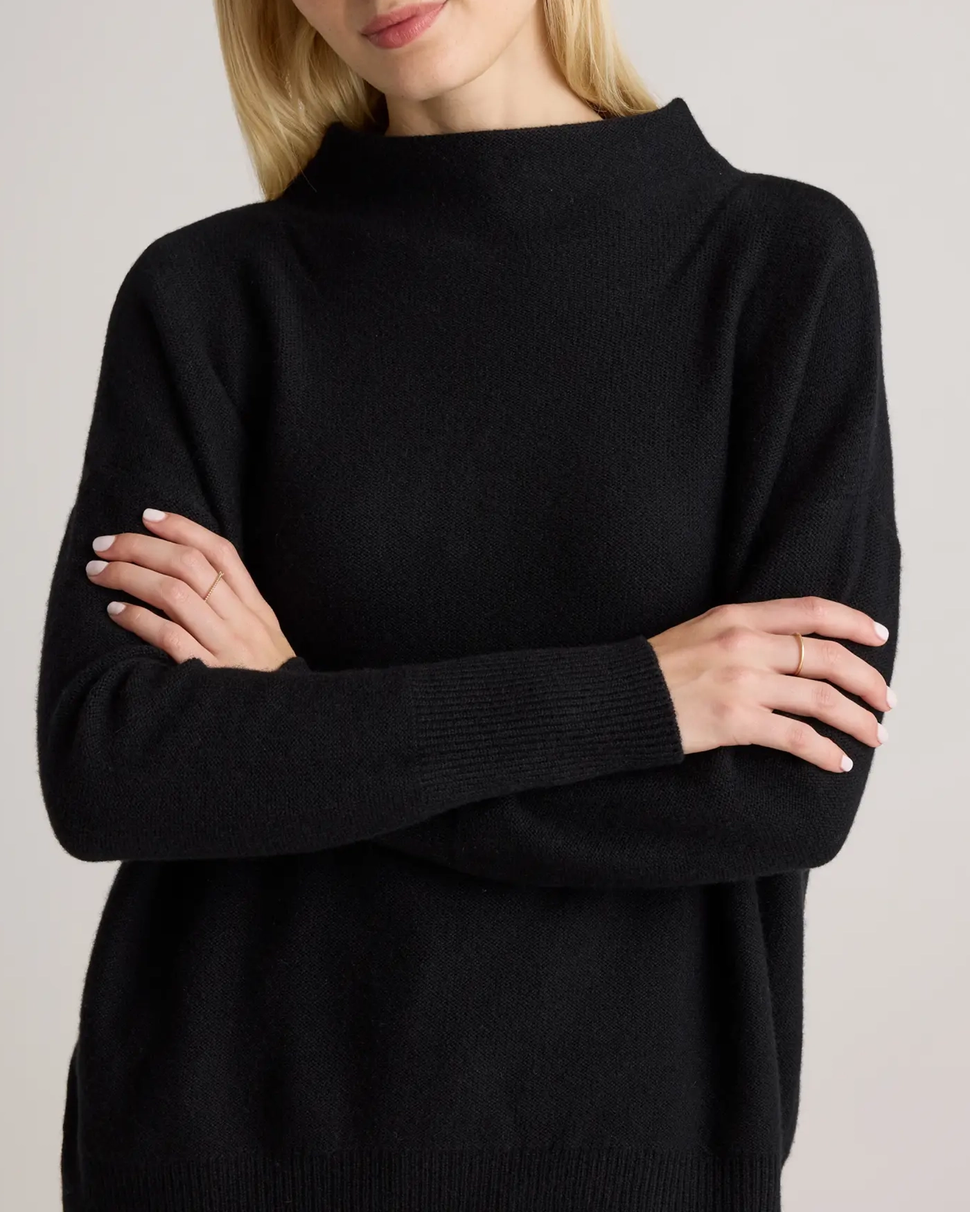 Funnel Neck Mongolian Cashmere Sweater