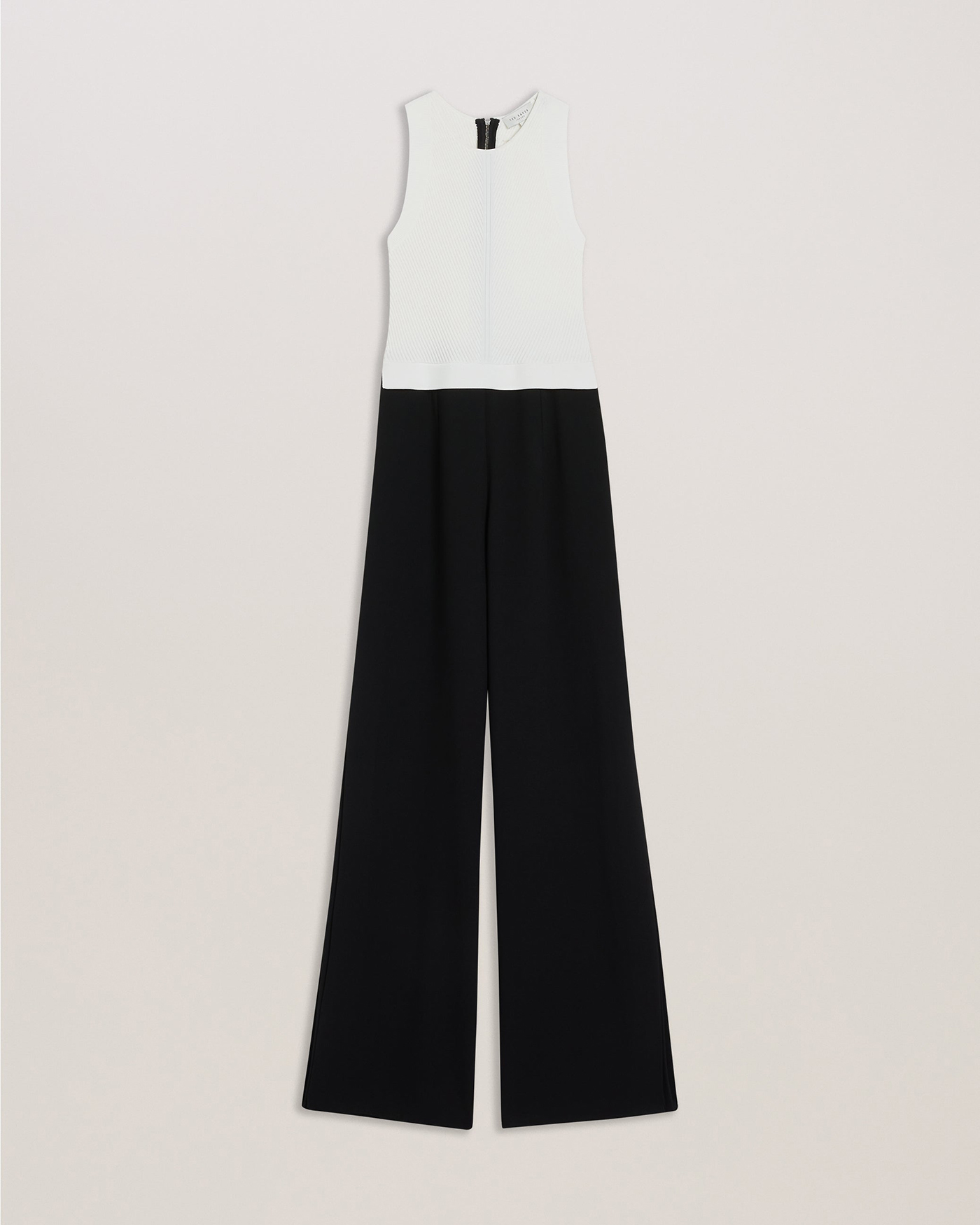 Toveli Knit Bodice Wide Leg Jumpsuit Black