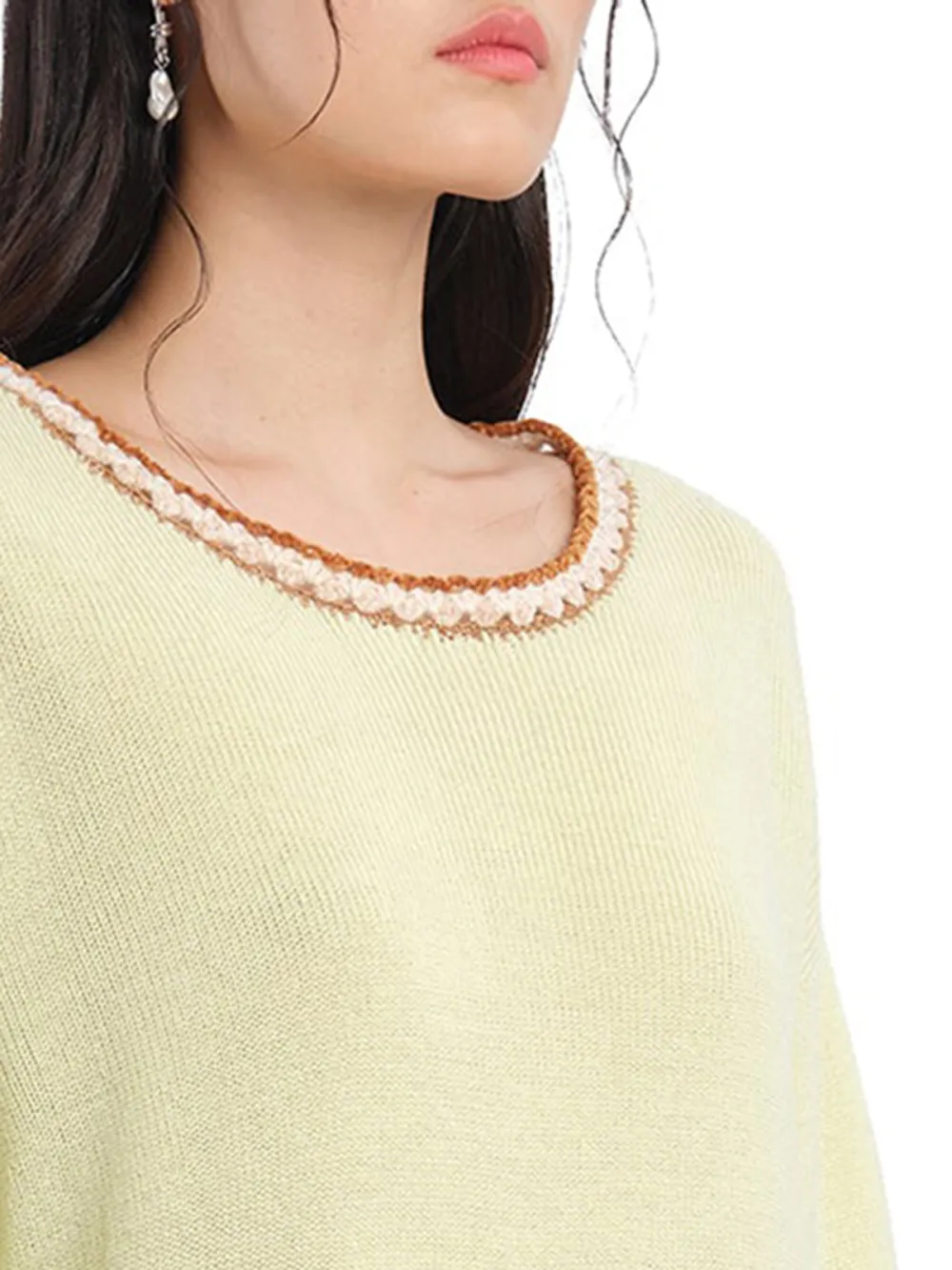 Crochet Trims Pullover