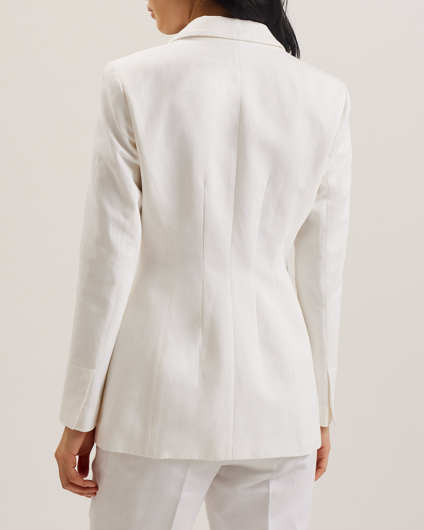 Musub Tailored Jacket With Faux Pockets White