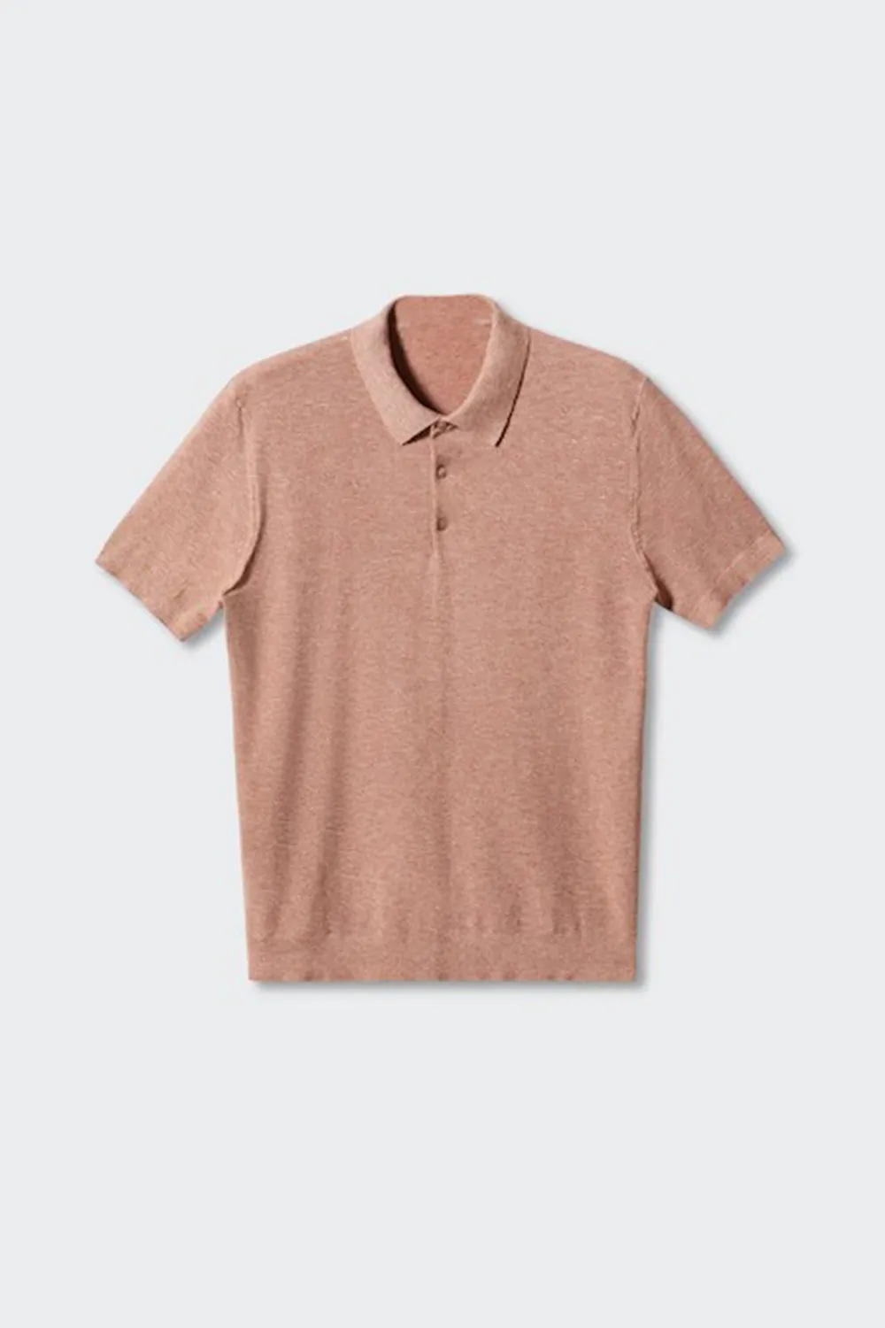 Knit cotton polo shirt