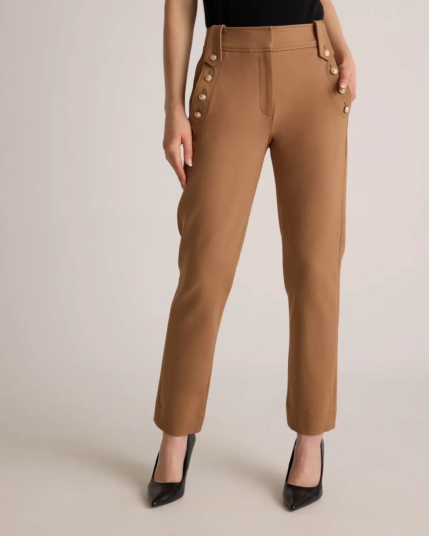 Ultra-Stretch Ponte Straight Leg Mariner Pants