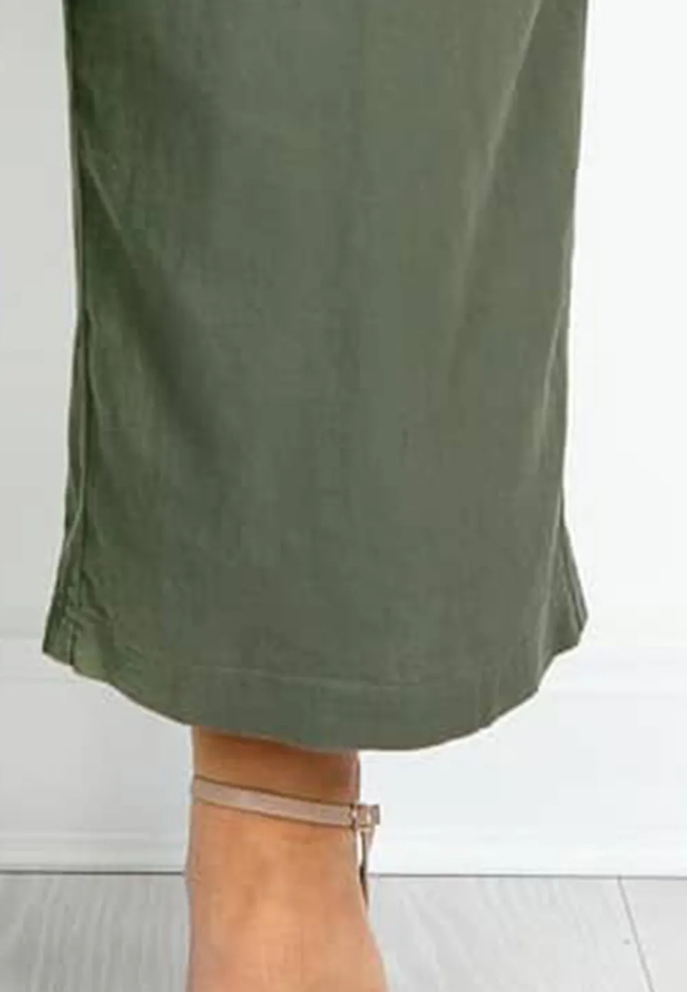 Khaki Linen Culottes