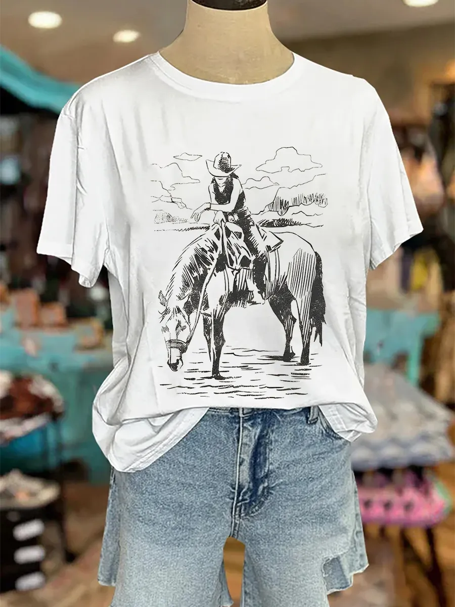 A Cowgirls Peace Tee