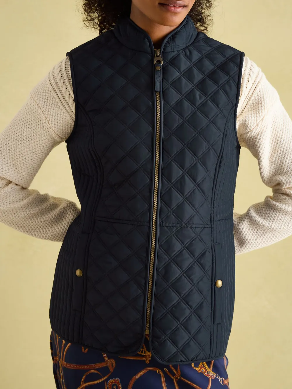 Minx Navy Blue Showerproof Diamond Quilted Gilet