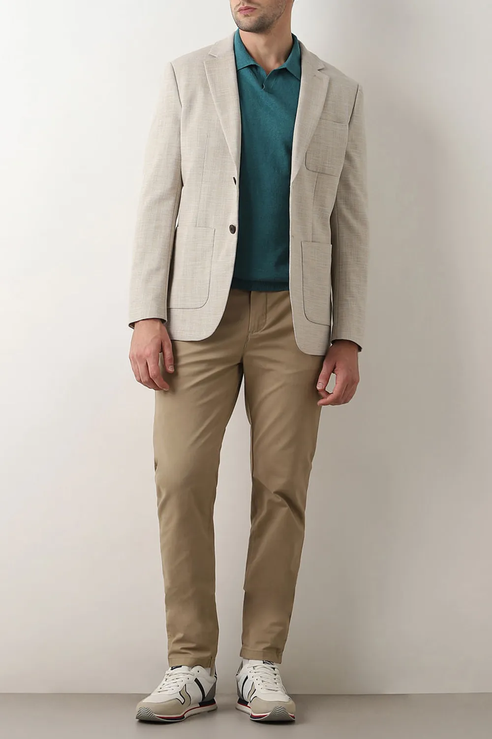 Beige Structured Blazer