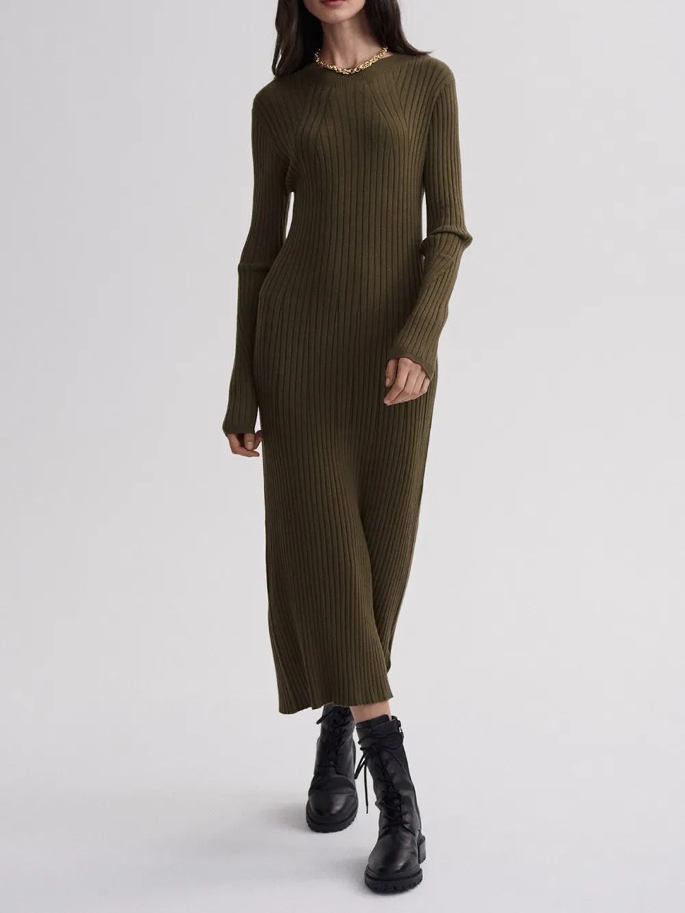 Axel Rib Knit Midi Dress