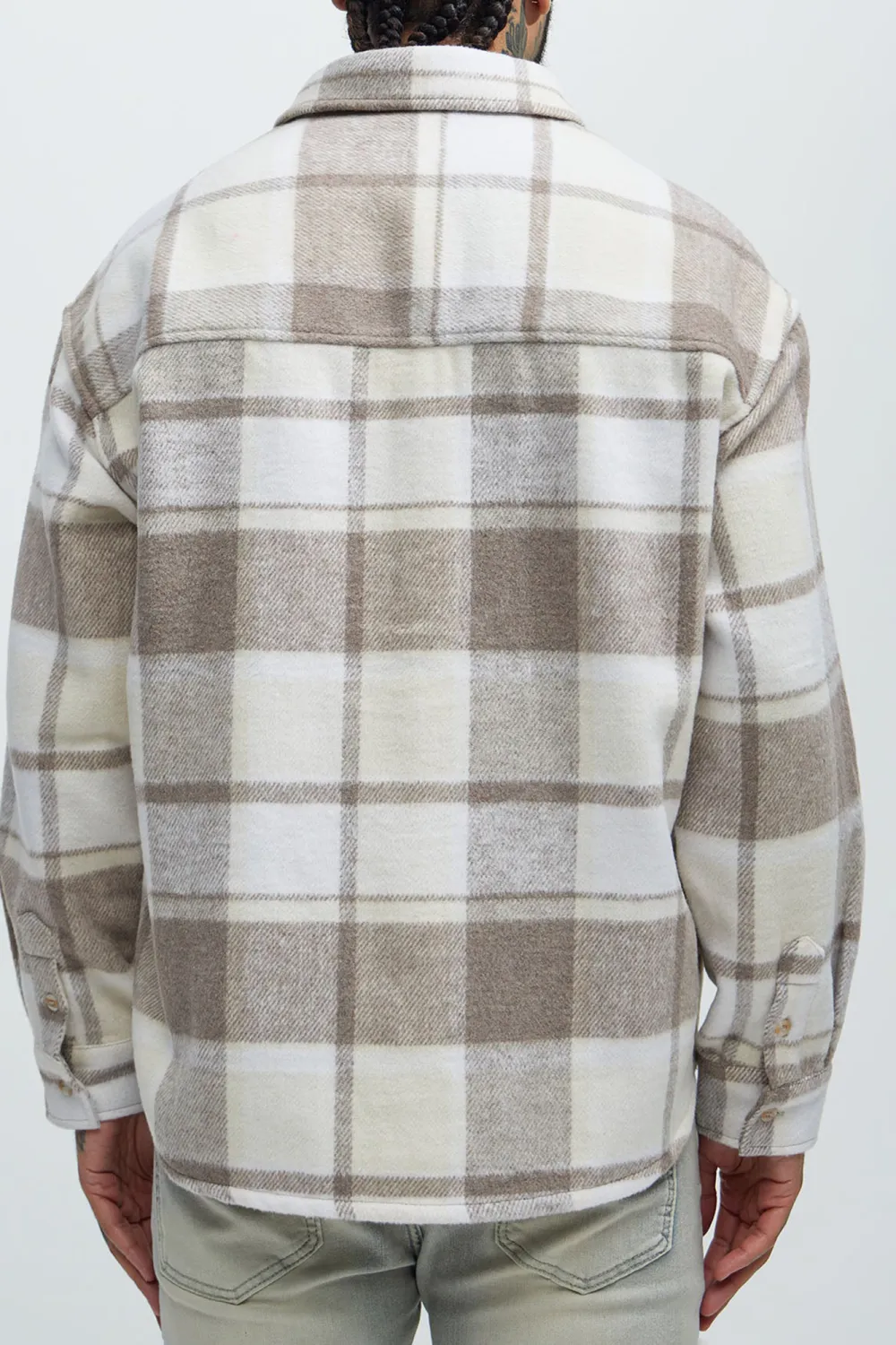 Wanted Plaid Shacket - Cream