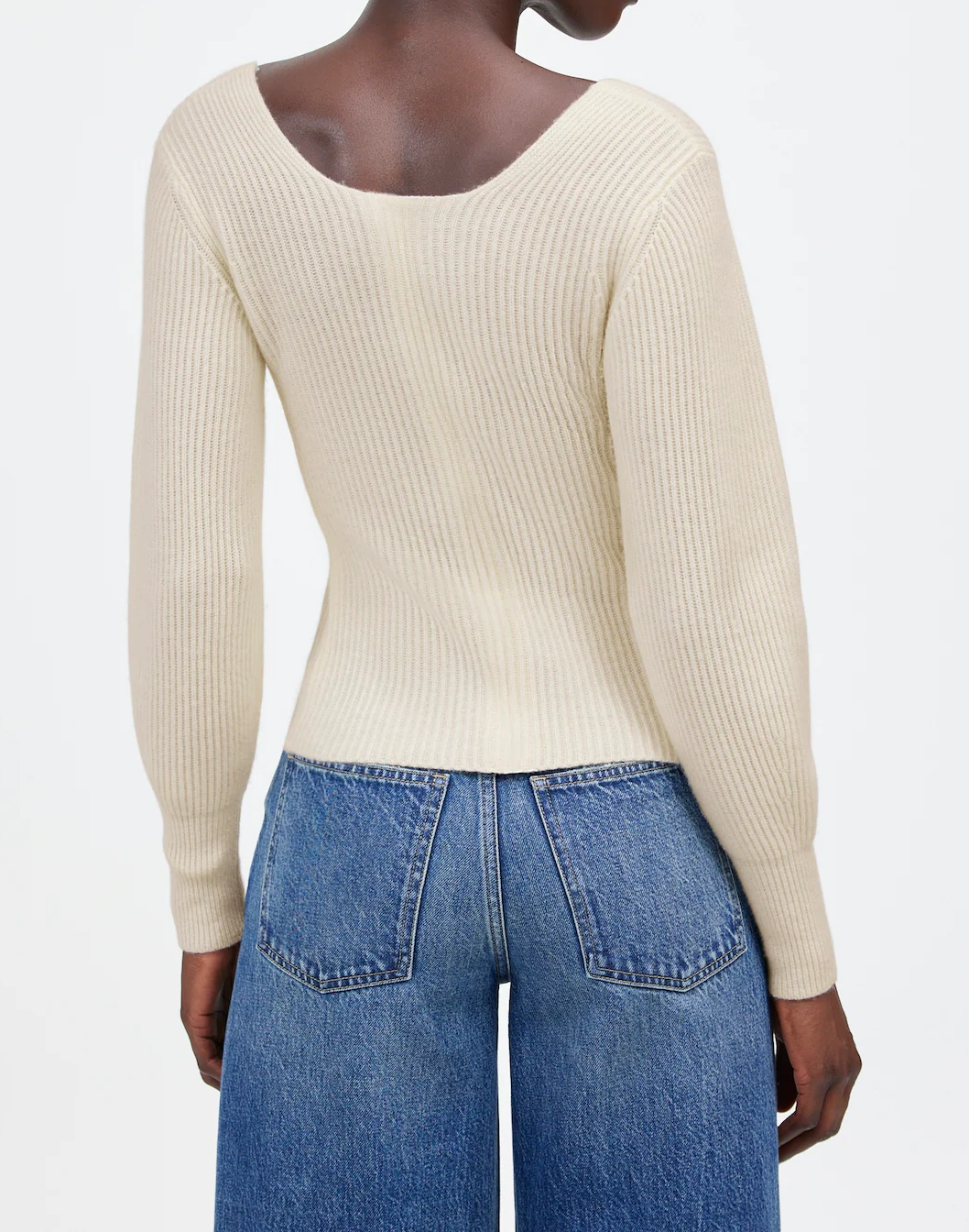 Square-Neck Pullover Sweater