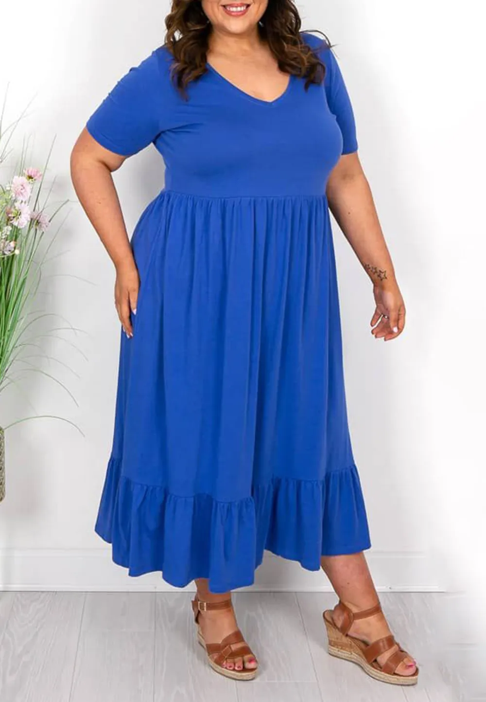 Royal Blue Cotton Dress