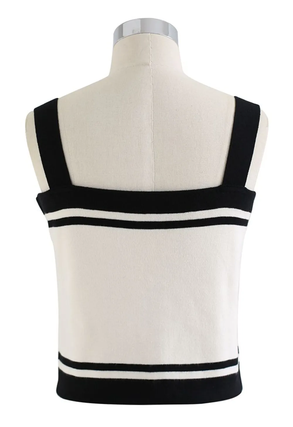 PARISIAN CHIC BUTTONED KNIT TANK TOP