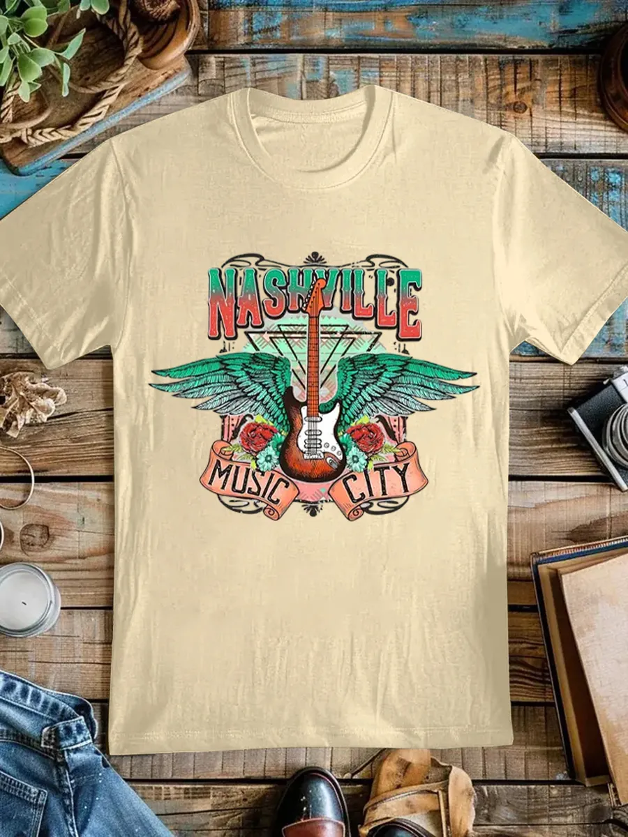 Nashville Tennessee Guitar Vintage T-shirt