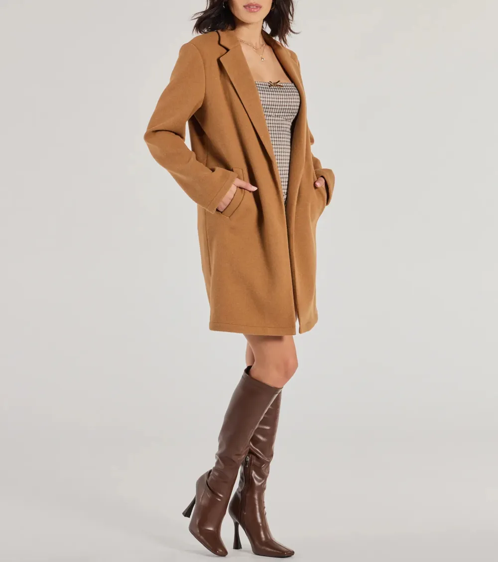 Perfect Chic Faux Wool Trench Coat