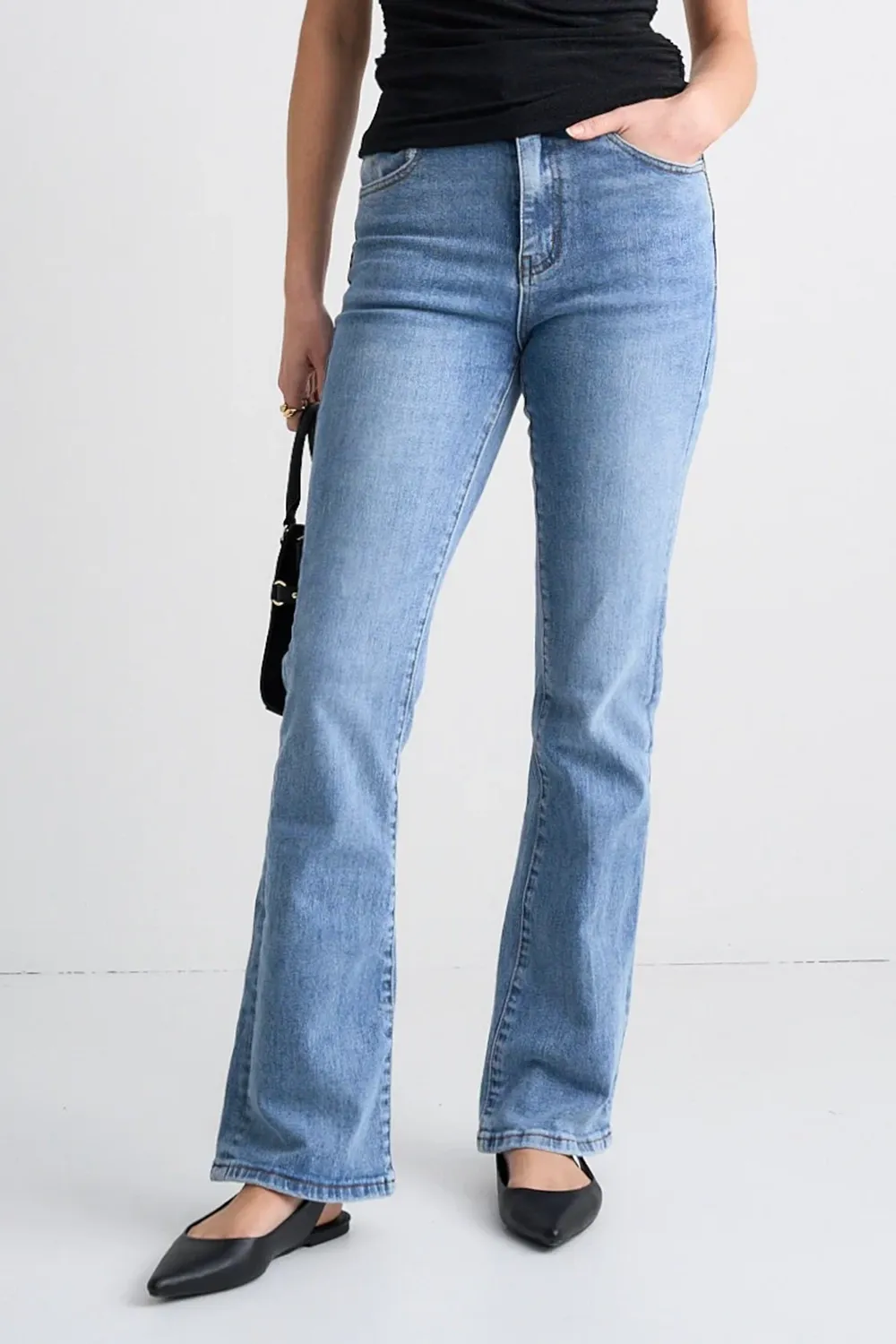 Hotline True Blue High Rise Flare Jean