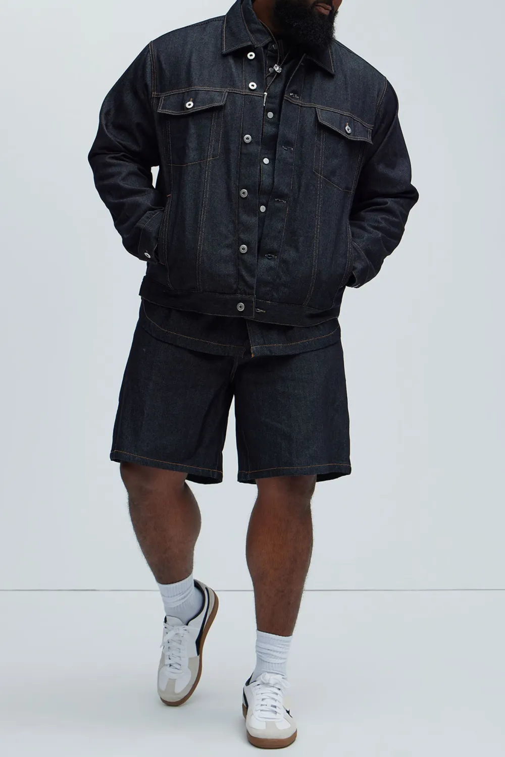 Collin Raw Denim Shorts - Indigo