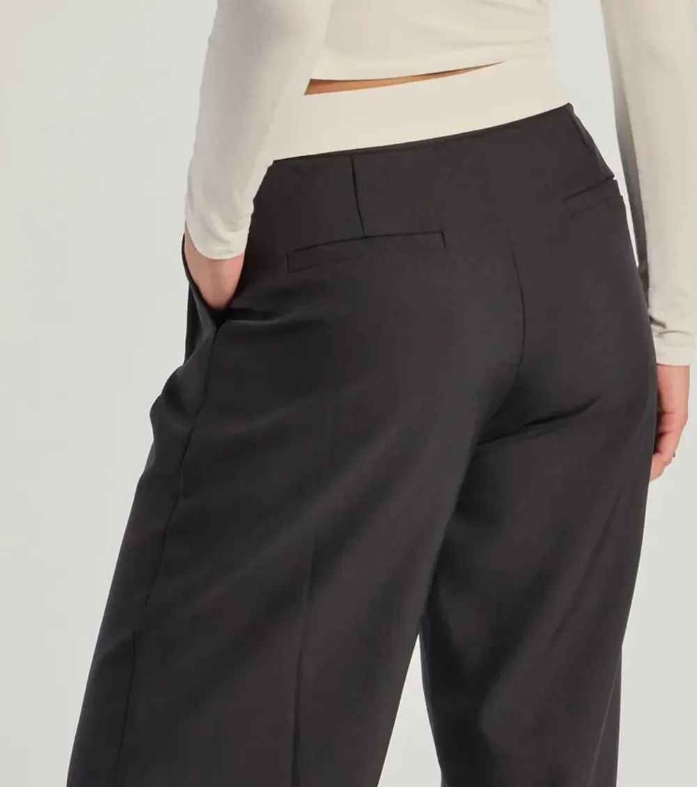 First Look Contrast Wide-Leg Pants