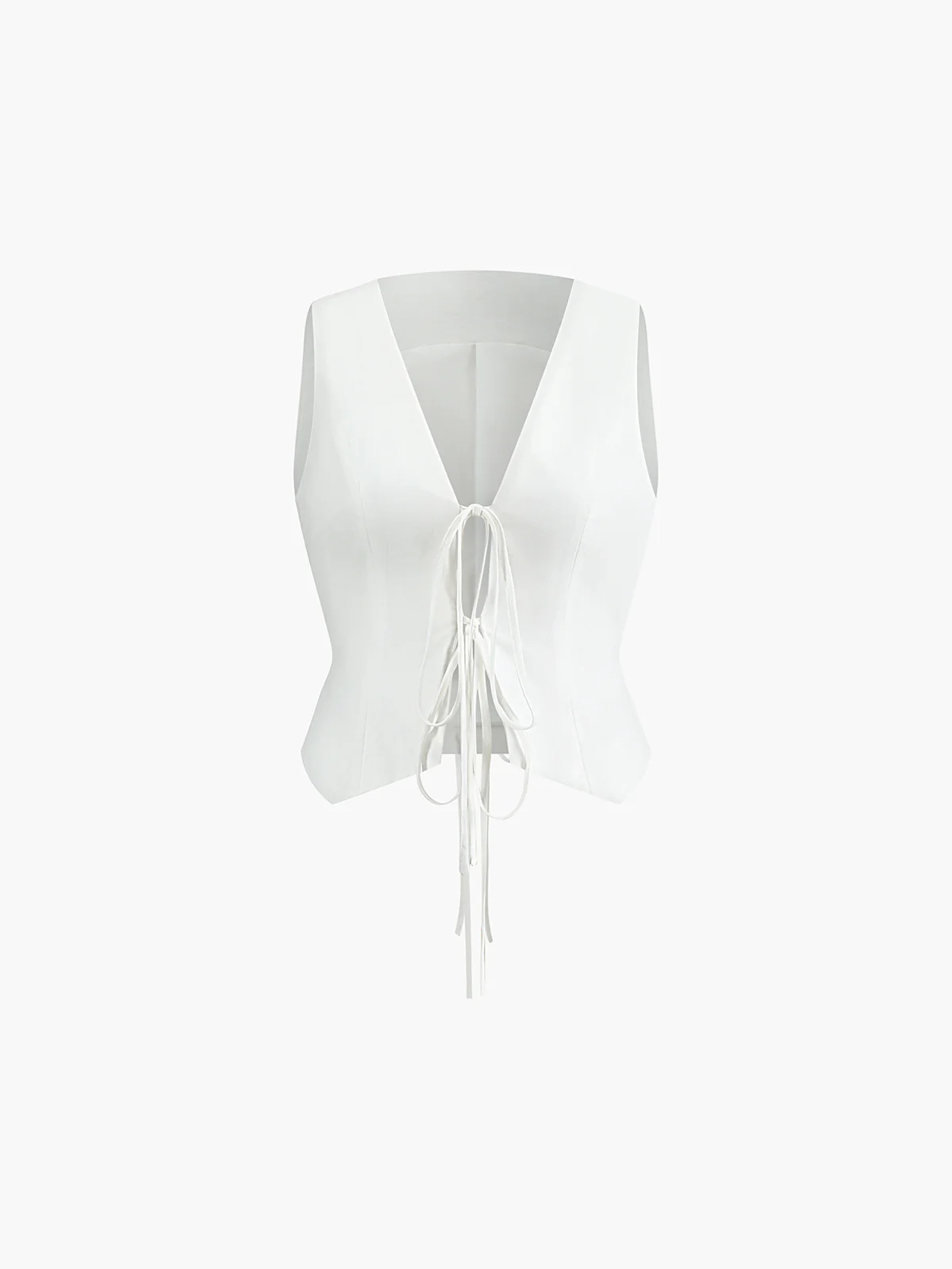 Cotton & Linen Tie-Detail Vest Top