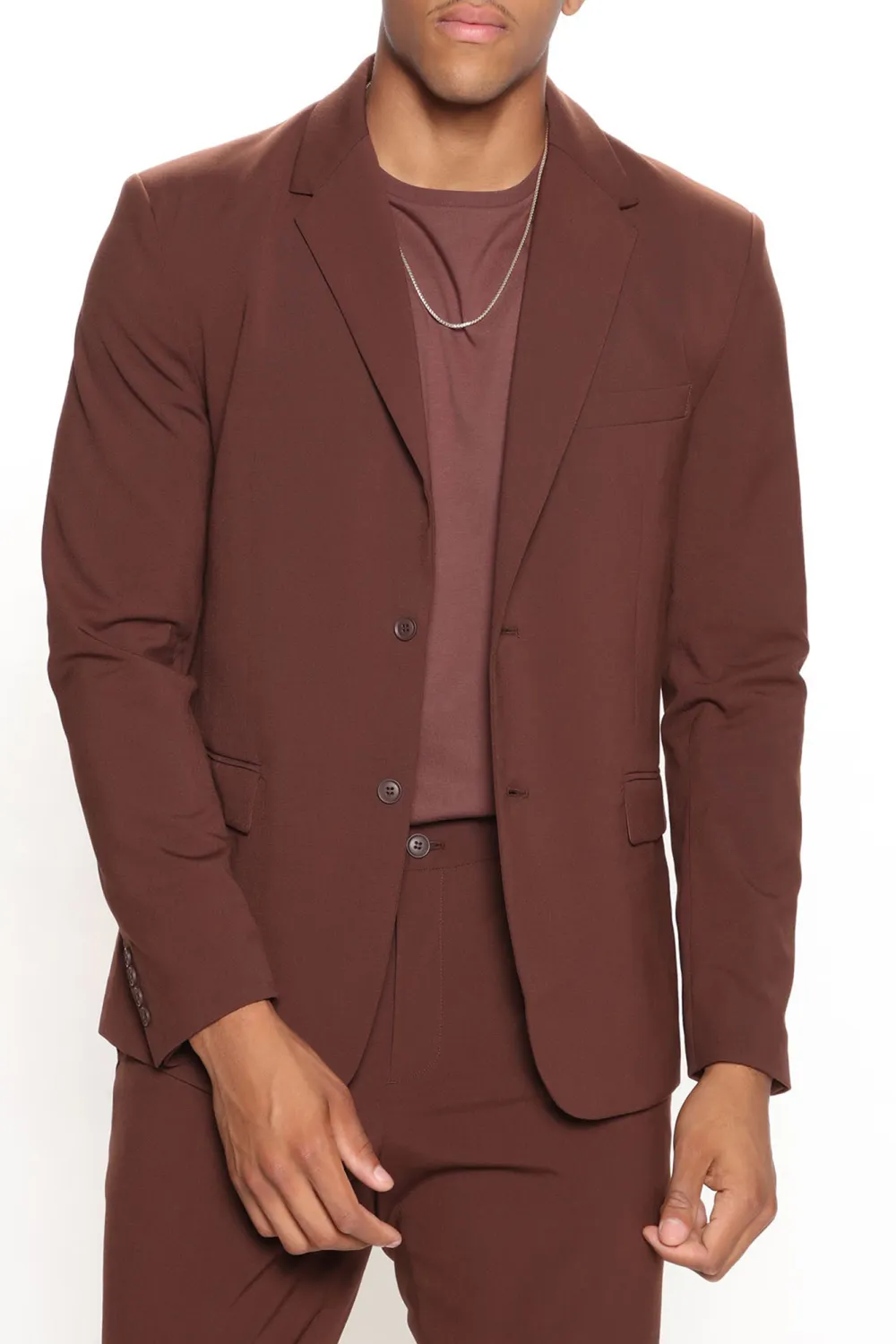 The Modern Stretch Suit Jacket - Brown