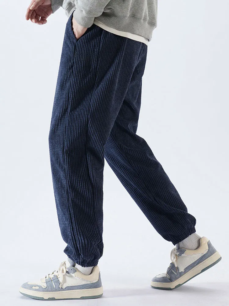 Drawstring Corduroy Pants