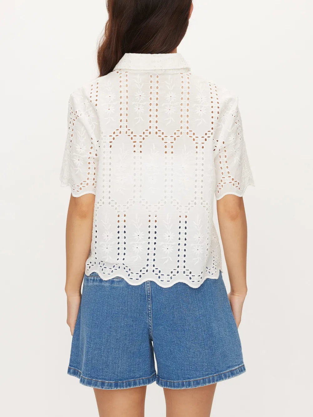 Broderie Scallop Shirt