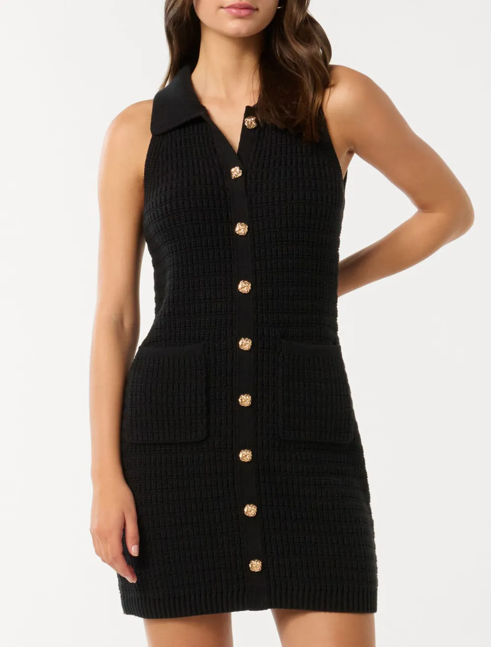 Beck Textured Knit Mini Dress