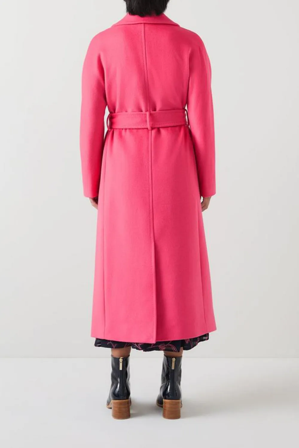 Petite Pink Maxi Wool Coat