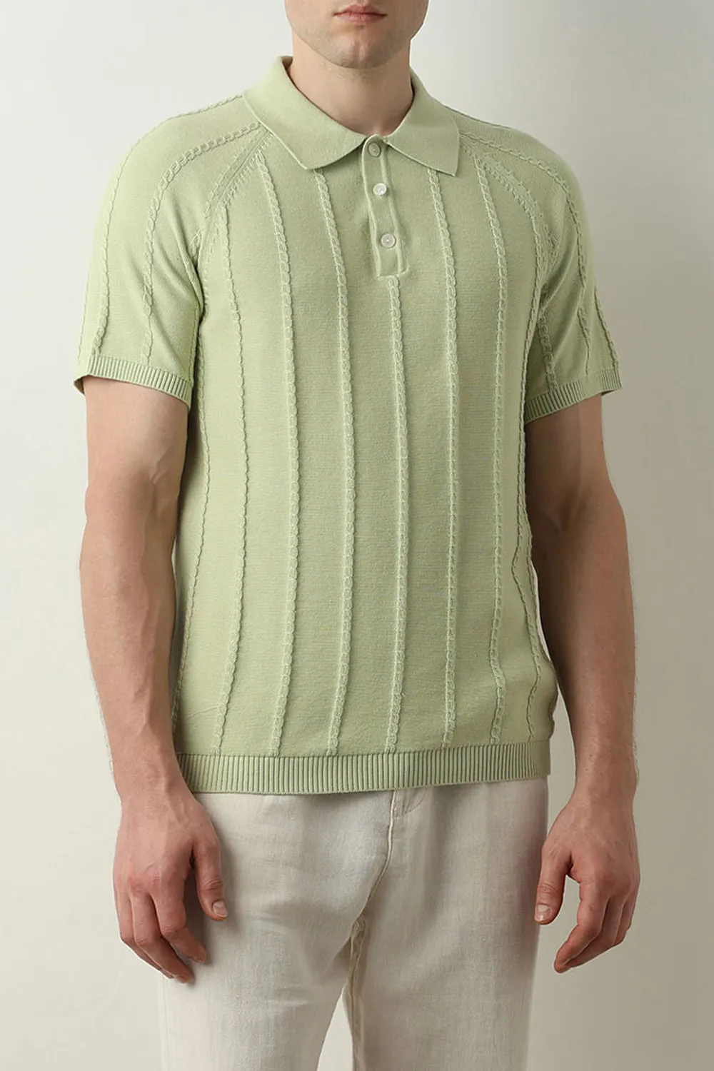 Green Organic Cotton Polo T-shirt