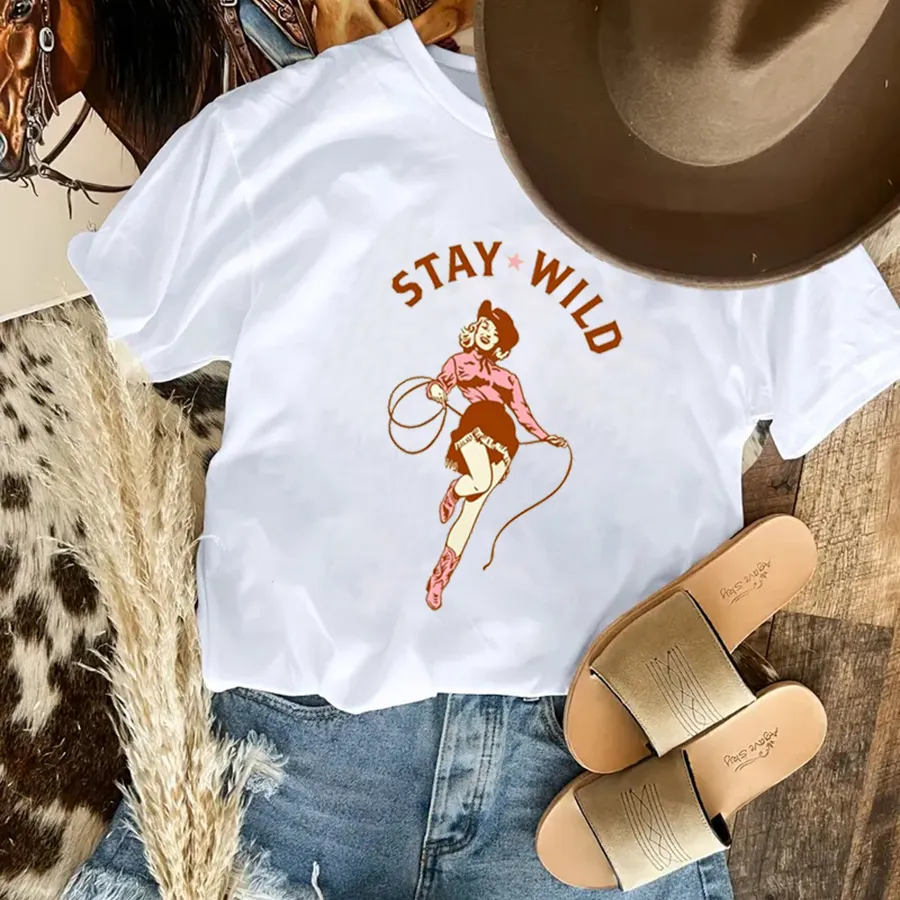 Stay wild, cowboy girl, please keep the wild T-shirt