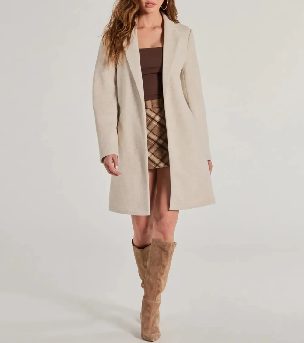 Perfect Chic Faux Wool Trench Coat