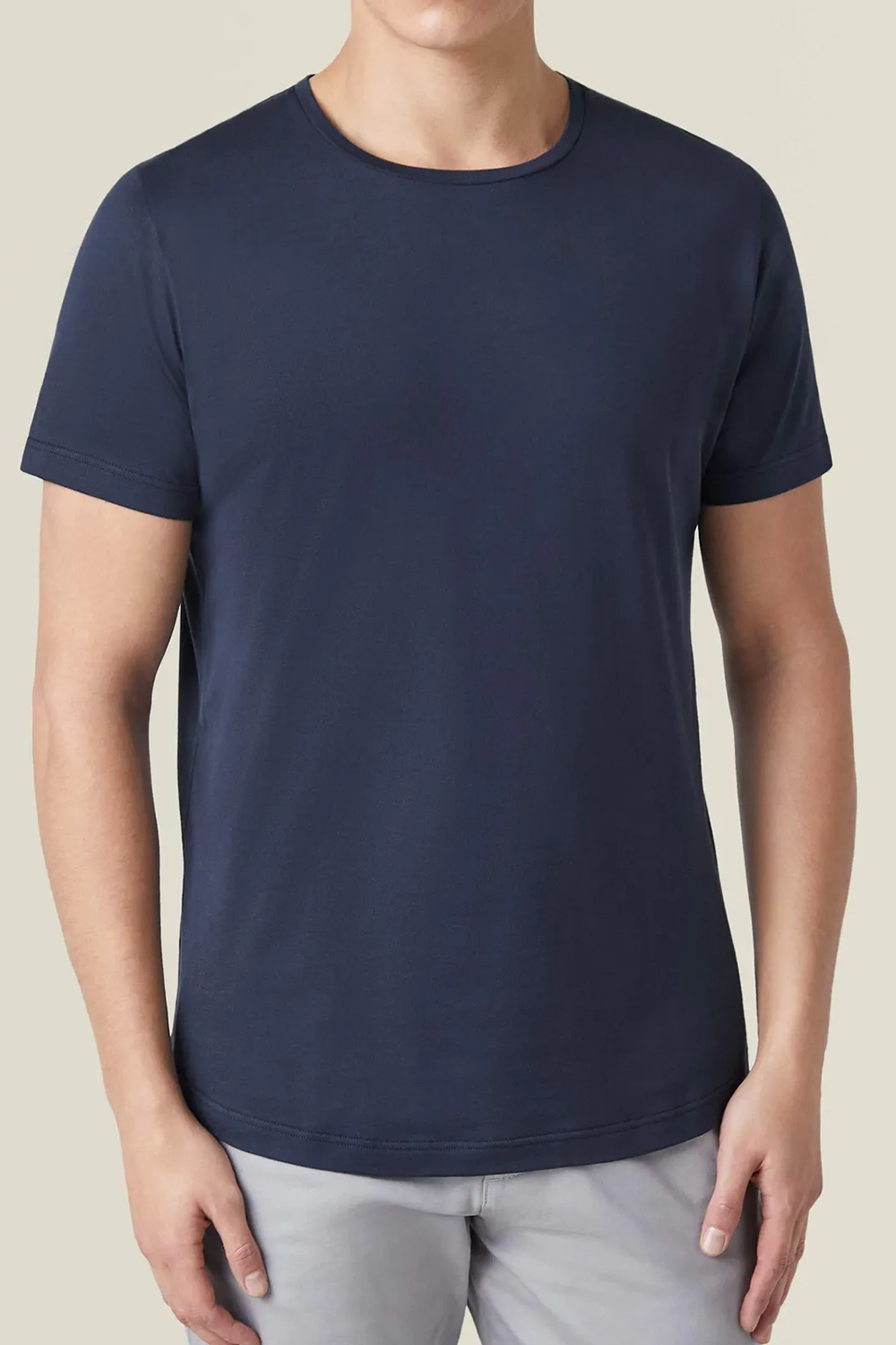 English-Concealed Double-Stitched Seams T-Shirt