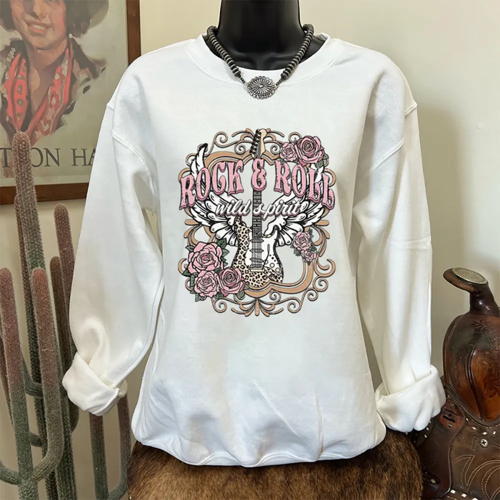 Retro style rock sweatshirt