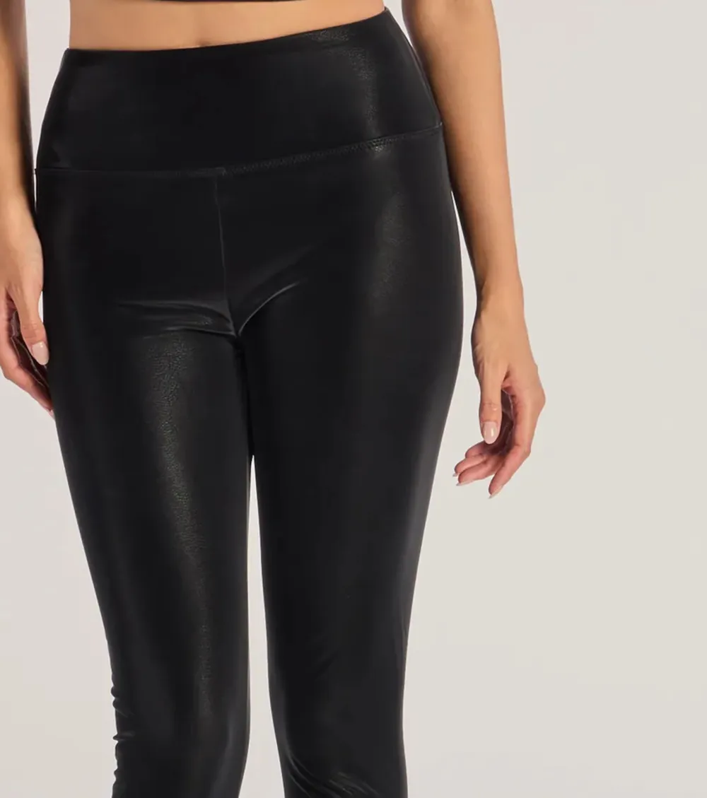 Looking Sleek Faux Leather Leggings