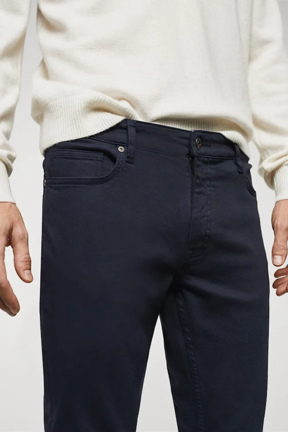 A Balanced Composition Of Cotton And Elastane Jeans