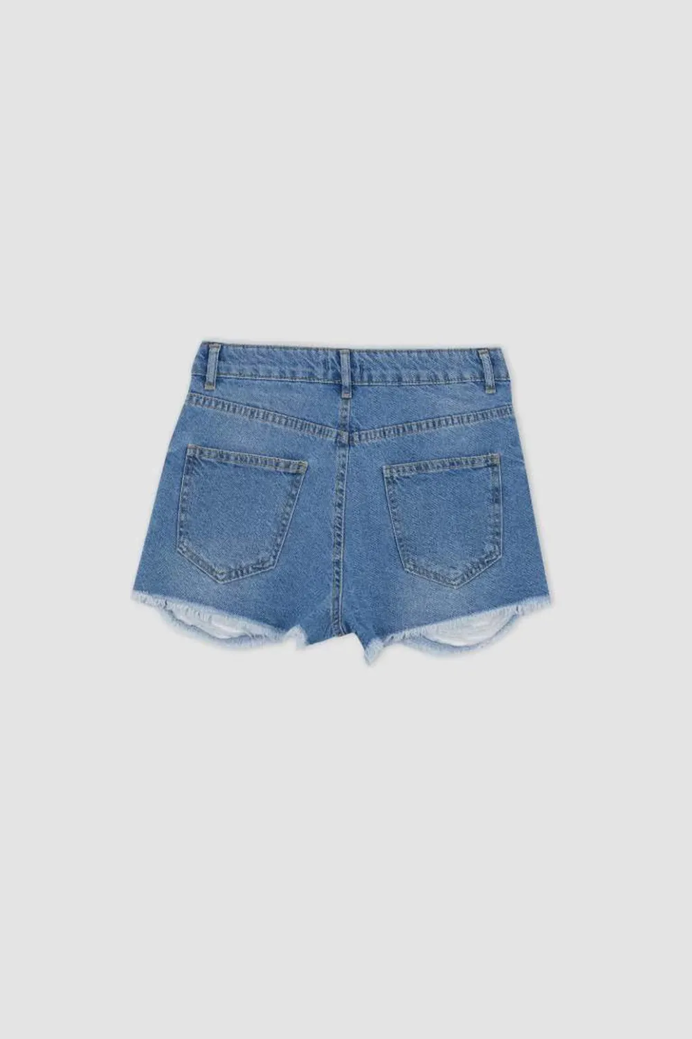 Jean Normal Waist Cut Ended Trousers Shorts