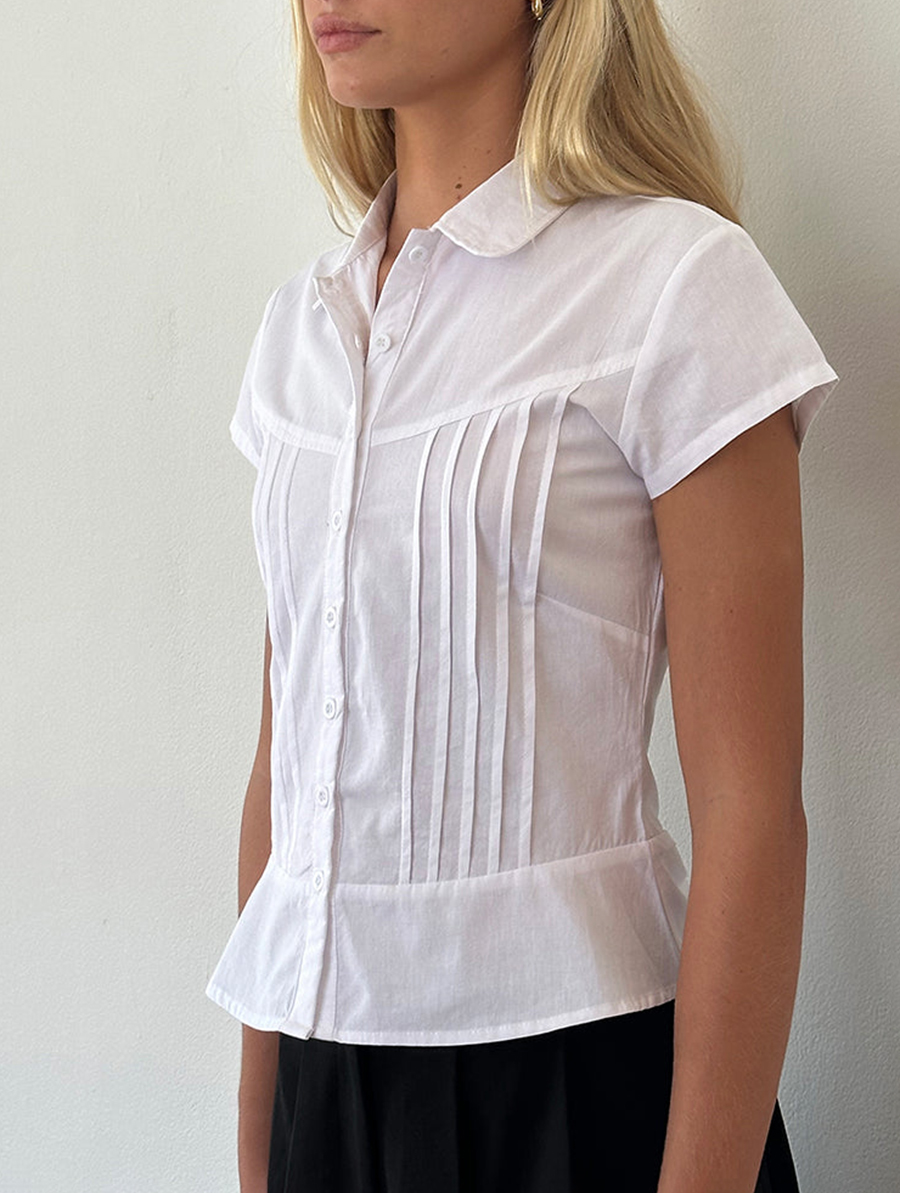 White Poplin Wilmot Blouse