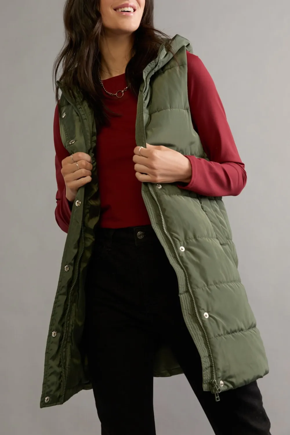 Marian Long Puffer Vest