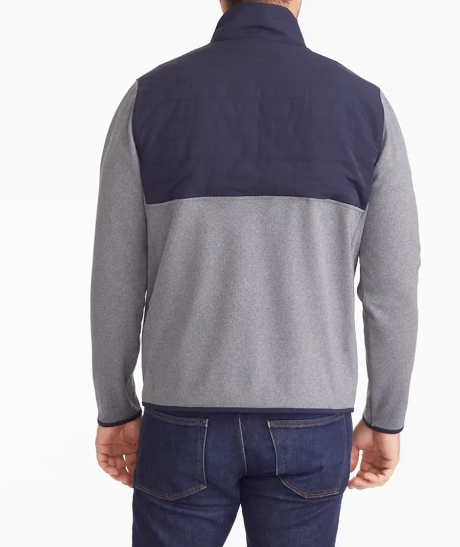 Blue and Gray Colorblock Men's Sweatshirt