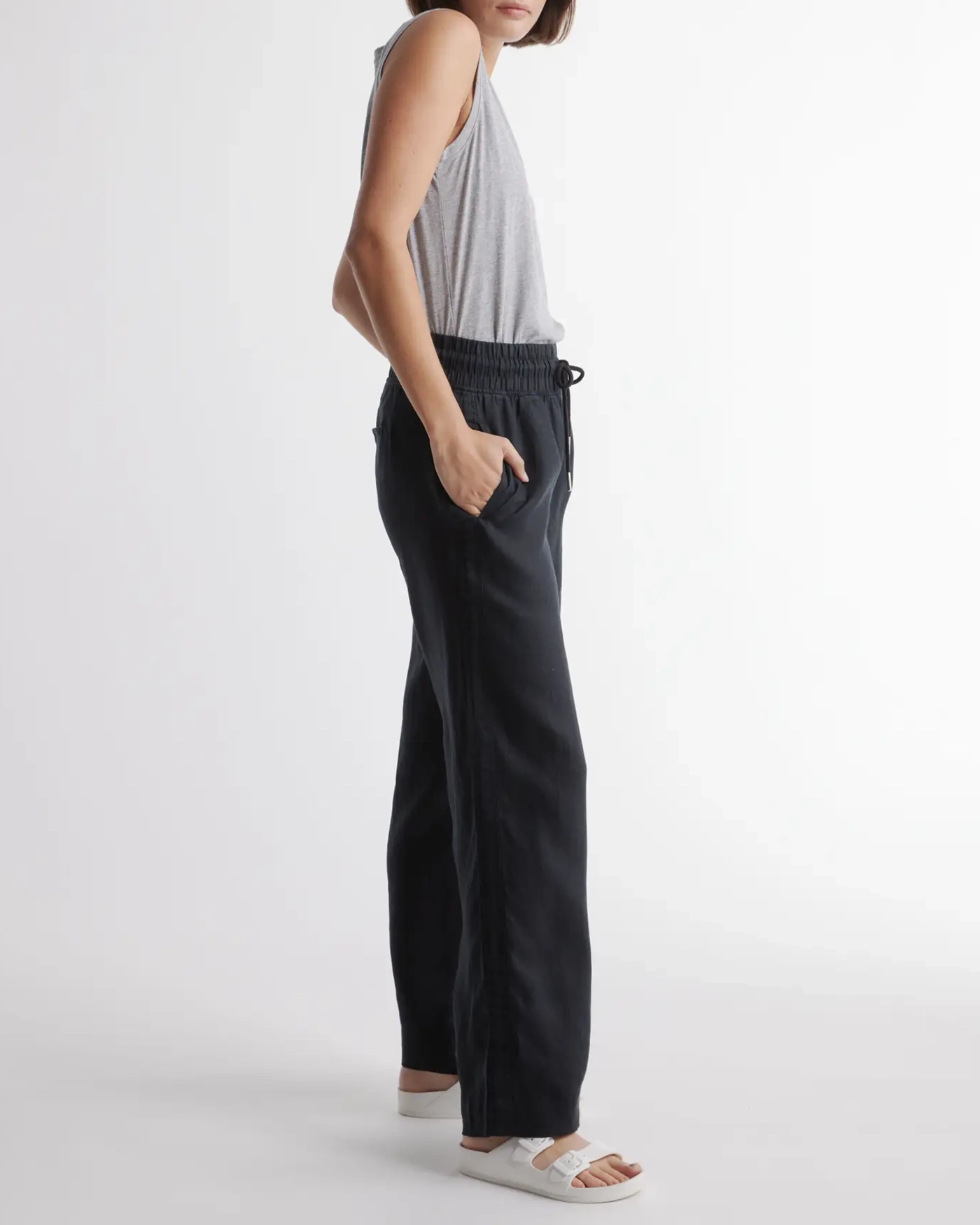 Cotton & Linen Wide Leg Pants